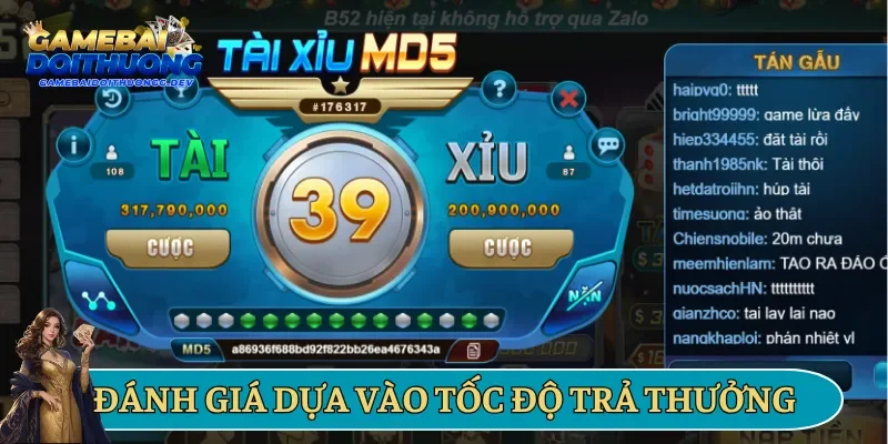 Đánh giá dựa vào tốc độ trả thưởng