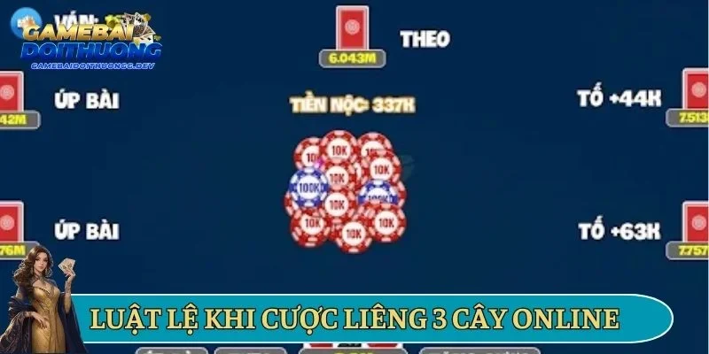 Luật lệ chung khi cược liêng 3 cây online