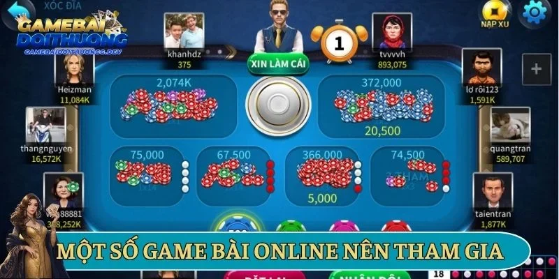 Một số trò chơi đánh bài online nên tham gia